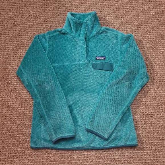 Patagonia Re-tool Snap-T Fleece Pullover Teal Green Women's Size S - Picture 7 of 13